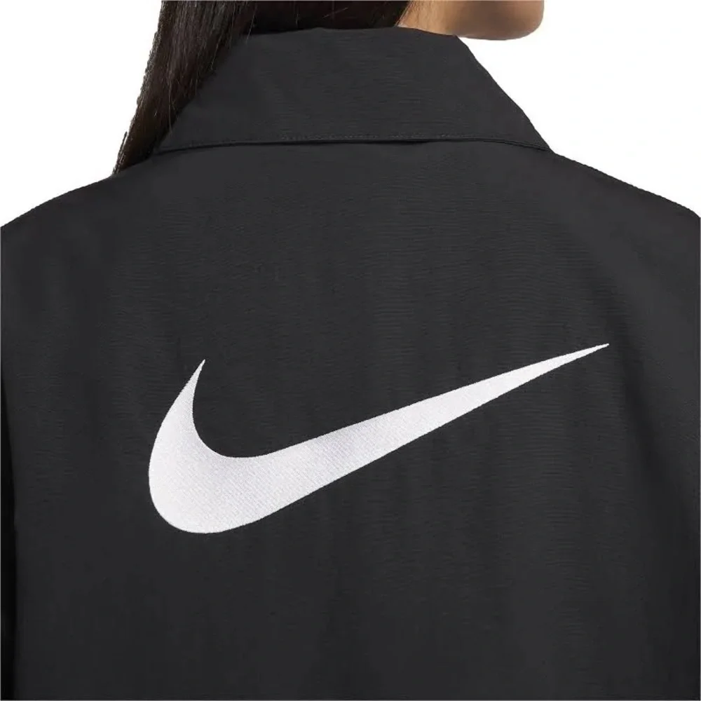 Nike Women's Sportswear Essential Oversized UV Coaches' Jacket in Black Large - Picture 3 of 15